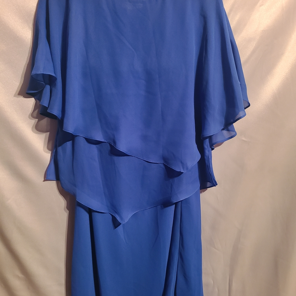 Elegant Blue Layered Dress